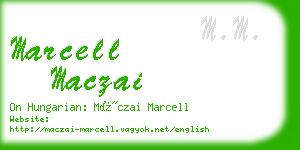 marcell maczai business card